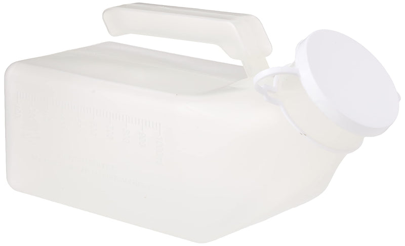 Homecraft Male Urinal, Long Neck Incontinence Bottle for Men, Clear Plastic, Living Aids, Lid to Prevent Spilage, Portable Urinal Bottle, For Clinics and Hospitals, 33oz 1000 ml (pack of 1) - NewNest Australia