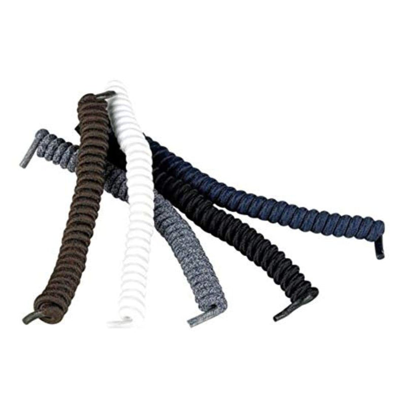 Homecraft Coiler Shoe Laces, Black, No Tie Laces for Users with Limited Finger Strength and Hand Functionality, Elastic Spiral Laces for Kids, Runners, and Users Who Struggle to Tie Shoes One Size - NewNest Australia