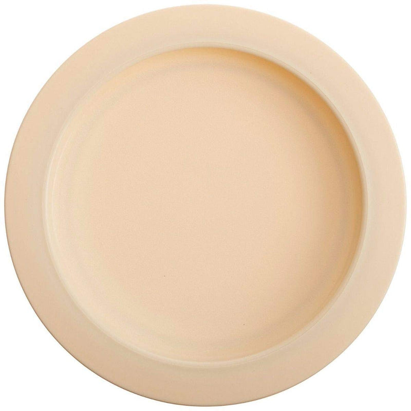 Sammons Preston Durable Plate, Foldable Travel Plate with Inner Edger for Spill Prevention, Eating Support for Children, Adults, Elderly and Disabled, 9 Inch Cream Colour - NewNest Australia