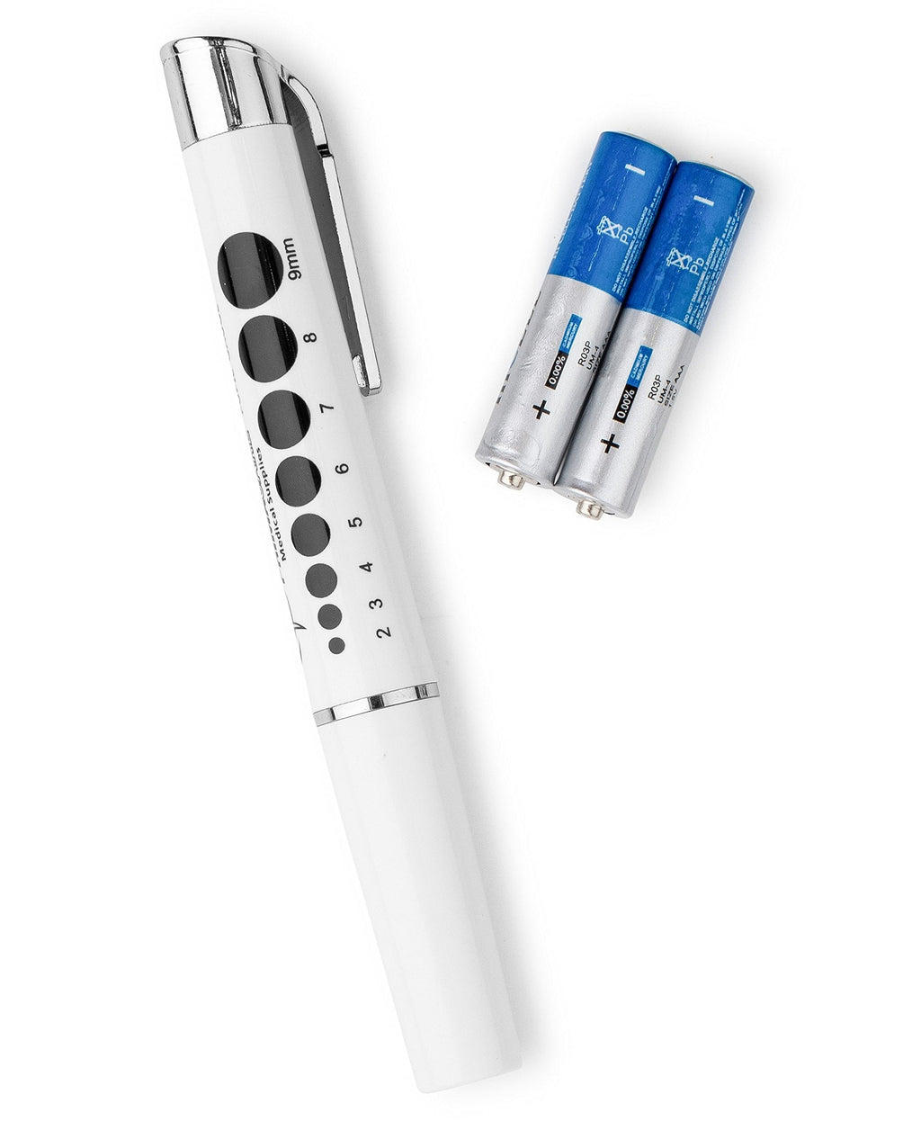 Primacare DL-9325 LED Diagnostic Penlight with Imprinted Pupil Gauge, Reusable and Lightweight Medical Pen Light for Nurse, Student, Doctors EMT, Batteries Included, White - NewNest Australia