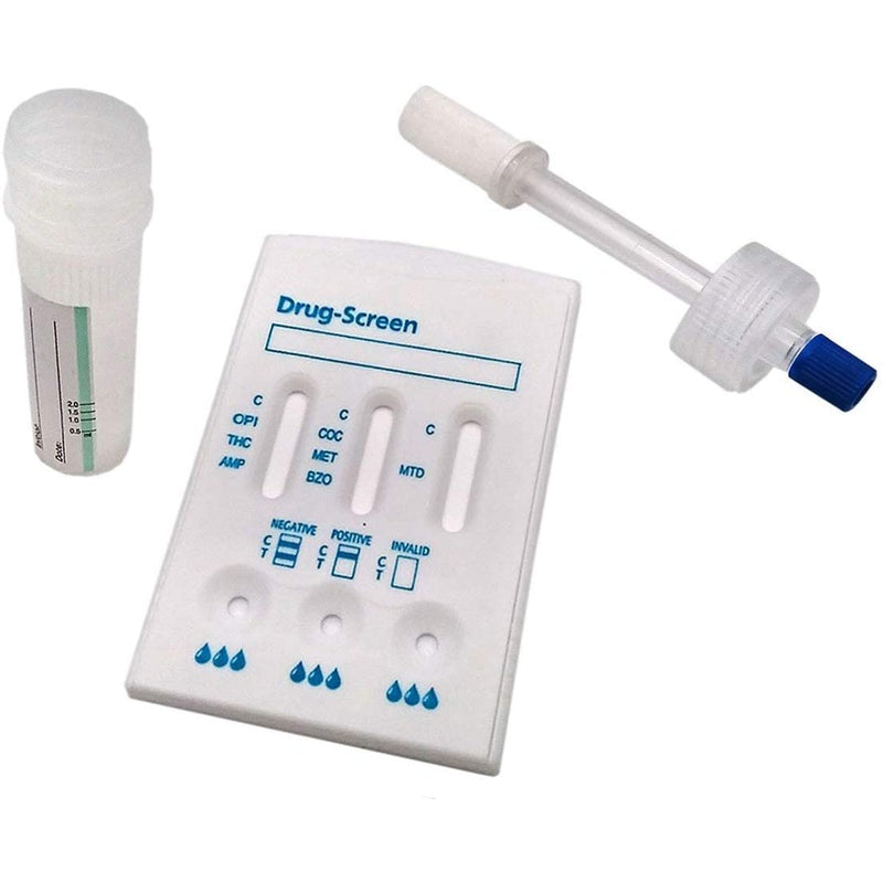 2 x Saliva Drug Test - Testing Kit - 7 Drugs Tested - Cannabis, Cocaine, Amphetamine, Methamphetamine, Benzodiazepine, Methadone & Opiates 2 x 7in1 Saliva Tests - NewNest Australia