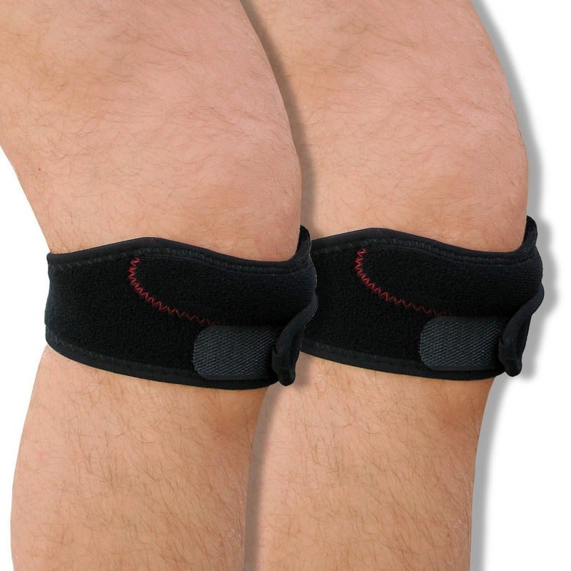 NeoPhysio 2 x Magnetic Knee Strap with 8 Magnets Individually Sewn - Adjustable Patellar Tendon Strap Lightweight Knee Support Brace Band. One size fits all - average Men and Women's sizes. - NewNest Australia