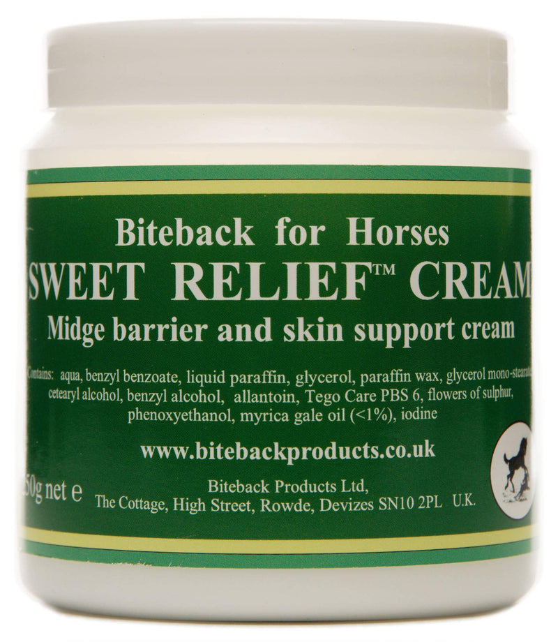 Biteback Products 'Sweet Relief' Midge Barrier and Skin Support Cream for Horses 250g - PawsPlanet Australia