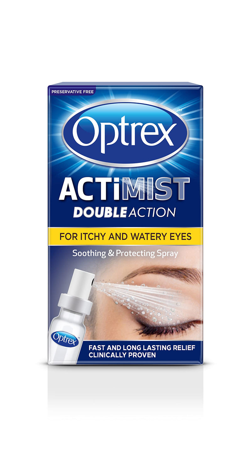 Optrex Actimist Double Action, For Itchy & Watery Eyes, Soothing & Protecting Spray, 10ml each, Hay Fever Relief, Soothes Allergy Symptoms, Reduces Moisture Loss - NewNest Australia