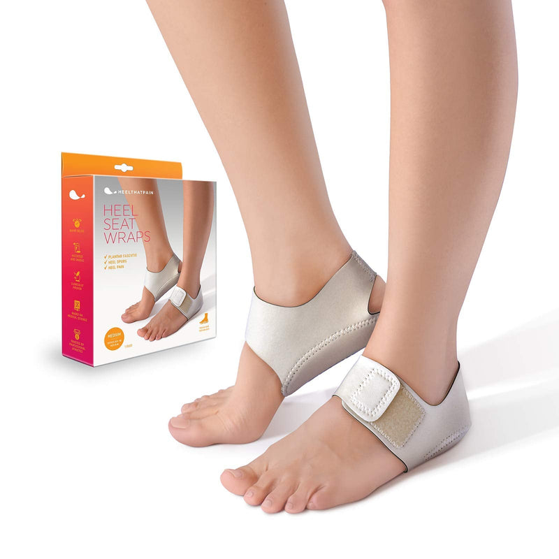 Heel That Pain Heel Seat Wraps for Plantar Fasciitis and Heel Spurs - Perfect for Heel Pain Relief While Barefoot or With Sandals | Patented, Clinically Proven, 100% Guaranteed (Large) L (Pack of 2) - NewNest Australia