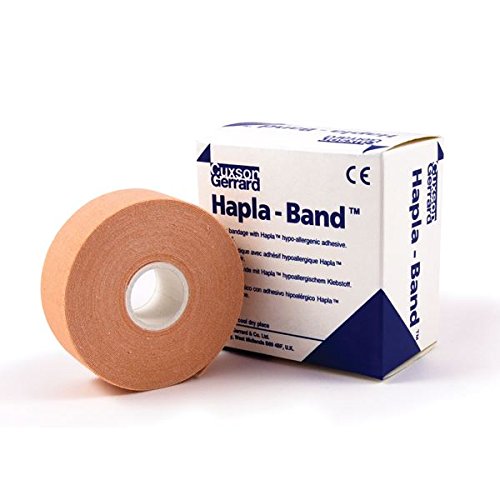 HAPLA-BAND 1.25cm x 10m (4 ROLLS) Flesh coloured, thin hypoallergenic bandage, Hapla-Band has elastic warp threads which allow the bandage to stretch 1.25cm x 10m x 4 Rolls - NewNest Australia
