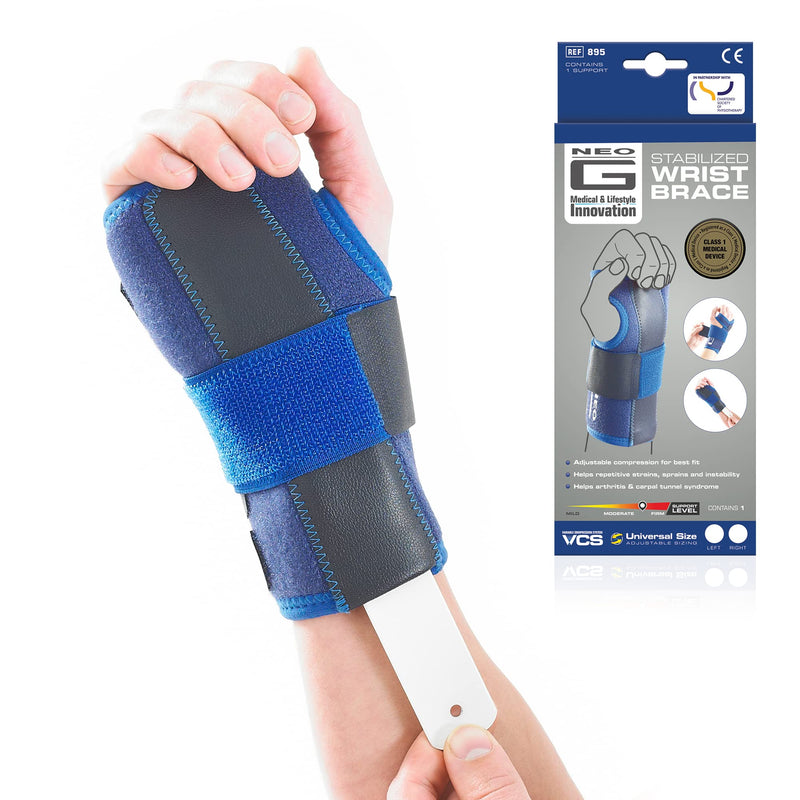 Neo-G Wrist Support Stabilized – Carpal Tunnel Wrist Splint – Wrist Support for Arthritis, Tendonitis, Joint Pain, Sprains - Wrist Brace Adjustable Compression Hand Support Right Hand Right - NewNest Australia
