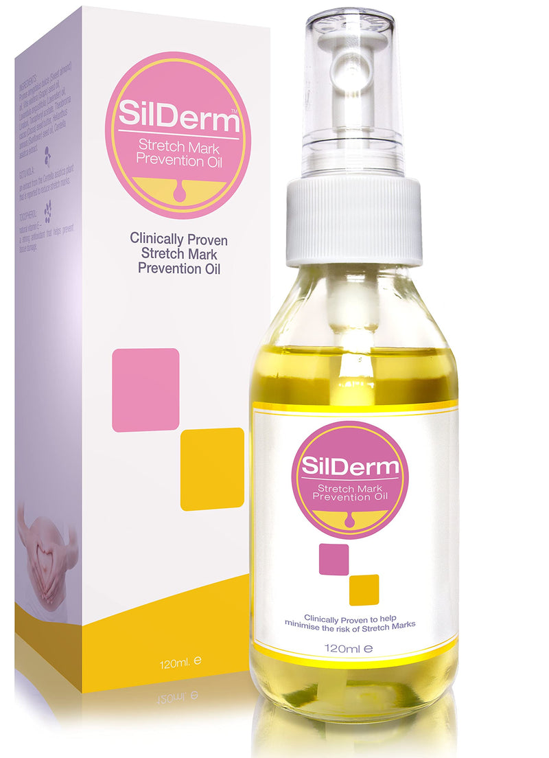 SilDerm Stretch Mark Oil - 120ml - Firming Stretch Mark Lotion for Pregnancy, Body & Tummy - Stretch Mark Oils for Men & Women - Natural Scar Oil Skincare with Vitamin E & Almond Oil - NewNest Australia
