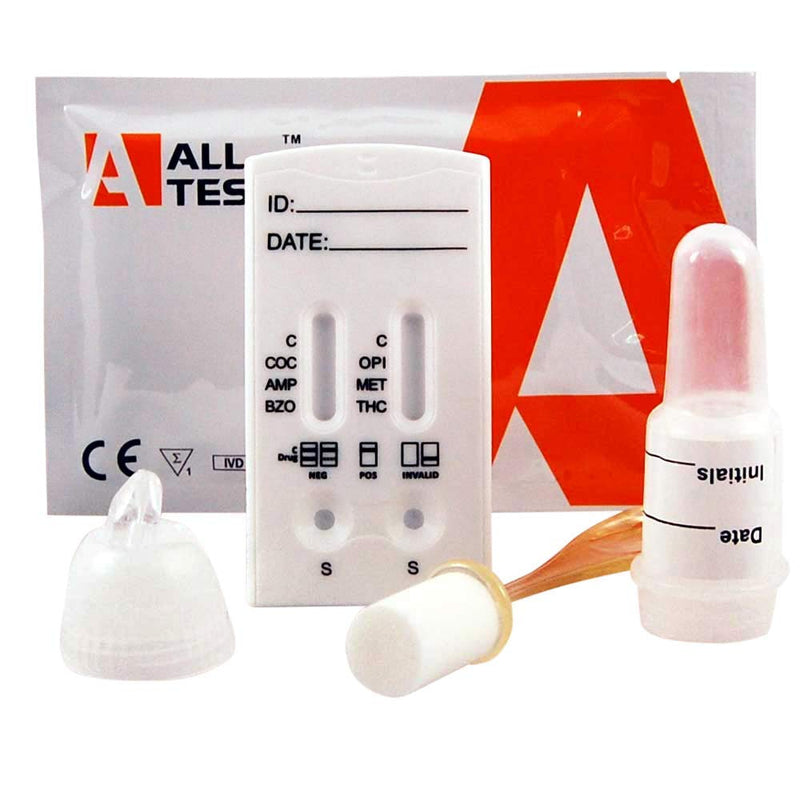 2 Saliva Drug Test Kits for 6 Drugs ~ Drug Test Kits Individual Results for ~ Cannabis, Cocaine, amphetamine, Methamphetamine, benzodiazepine and opiates (Heroin) - NewNest Australia