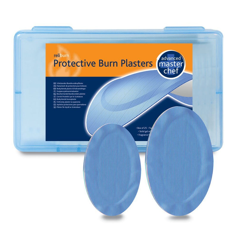 RELIANCE MEDICAL 410 Dependaplast Reliburn Protective Blue Advanced Dressing Hydrogel Burn Plasters Encourage Faster Healing Wounds Comes In Blue Plastic Box, Sterile (Box Of 25) Single - NewNest Australia