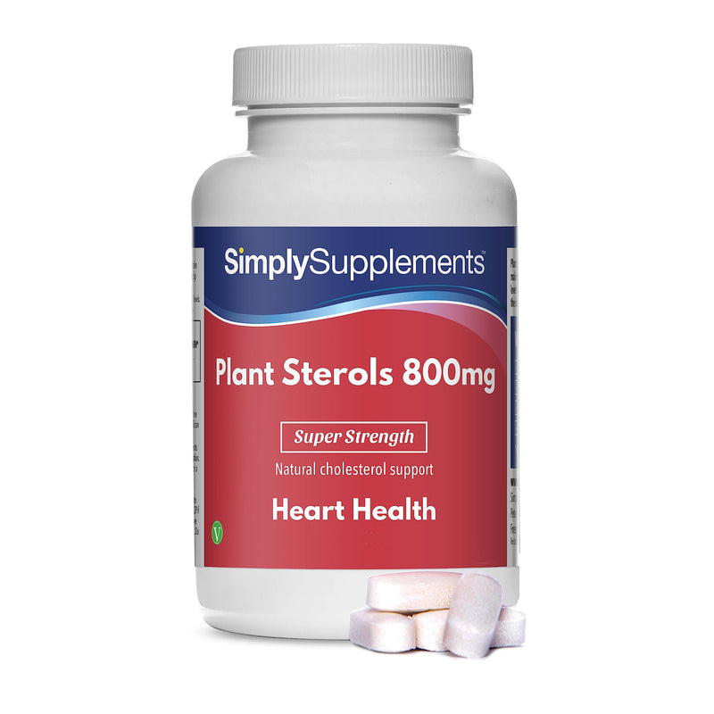 Plant Sterols 800mg | 120 Tablets = 4 Month Supply | Potent One-a-Day Formula | Vegan & Vegetarian Friendly | Proven to Naturally Lower Cholesterol | Manufactured in The UK 120 Count (Pack of 1) - NewNest Australia