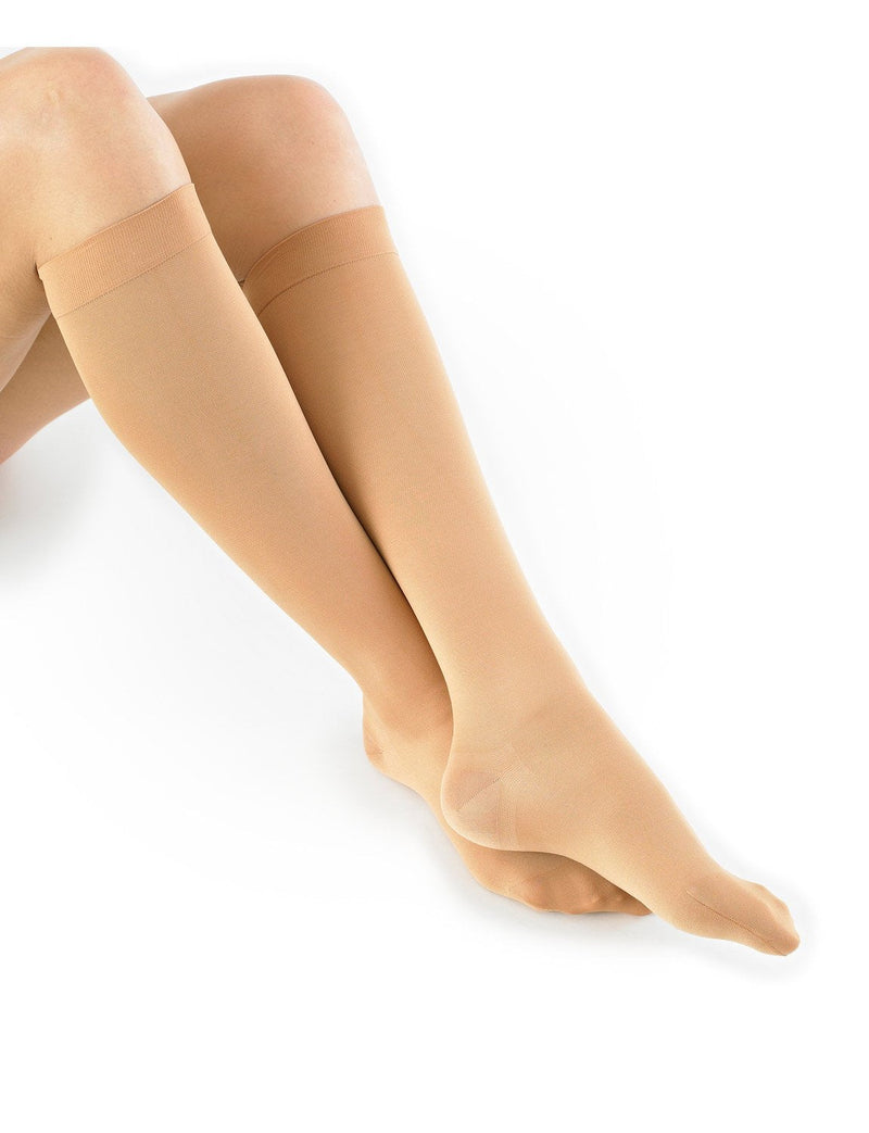 Neo G Travel Compression Socks For Women - Energizing tired, aching legs. Travel Socks are perfect flight companion, great for long periods of inactivity -  Graduated Compression Socks - Beige - M - NewNest Australia