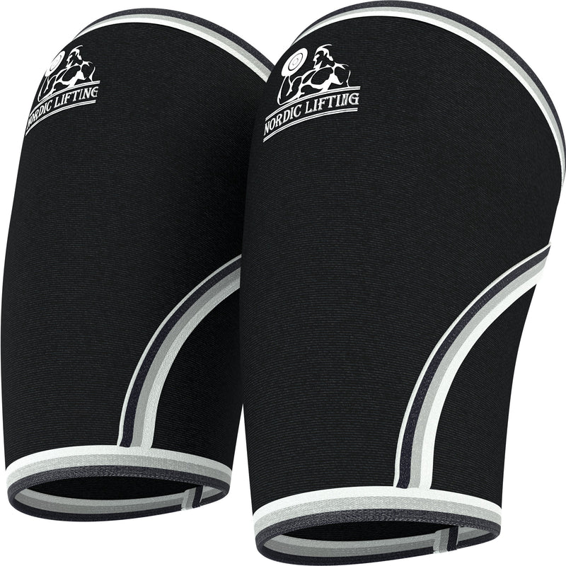 Nordic Lifting Elbow Sleeves (1 Pair) Support & Compression for Weightlifting, Powerlifting, CrossFit & Tennis - Best 5mm Neoprene Sleeve - Both Women & Men 1 Year Warranty Black L - NewNest Australia
