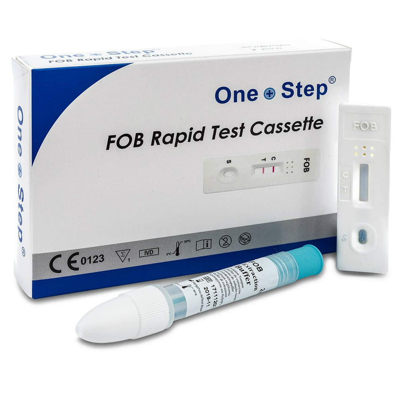 One Step Bowel Test, 1 Test Pack, Colon Faecal Screening Test Kit, Occult Blood in Stools Home Testing, FOB Detection, Ulcers, Polyps, Colitis, Cancer Screen 1 count (Pack of 1) - NewNest Australia