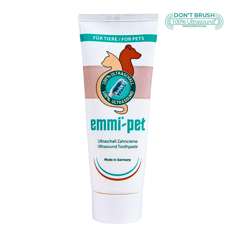 Emmi-pet Dog Toothpaste for Ultrasonic Toothbrush - Dog Toothpaste - Vegan, Free from Nanomaterials & Microplastics - Without Animal Testing - 75 ml - PawsPlanet Australia