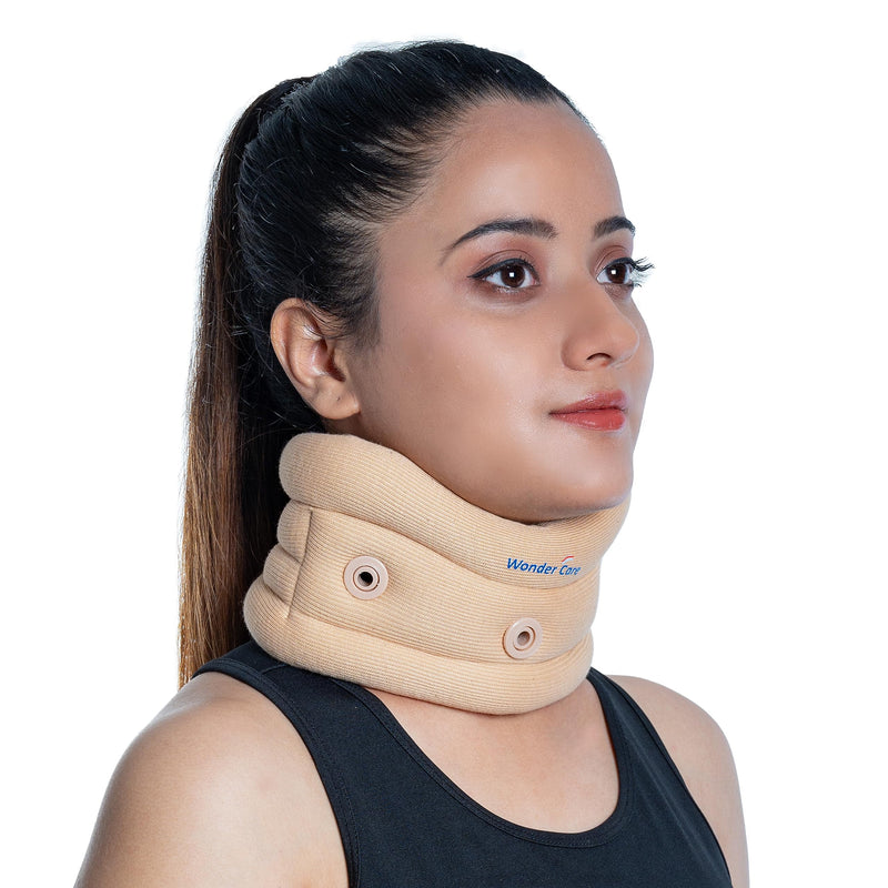 WC- Soft Cervical Collar Adjustable Collar Neck Support Brace, Neck Support Soft Neck Collar Neck Brace for Neck Pain and Support for Women & Men-Large Large Beige - NewNest Australia