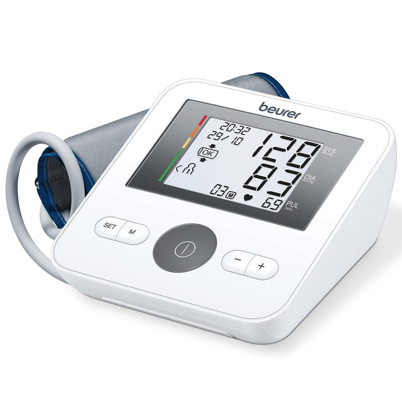 Beurer BM27 Automatic Blood Pressure Monitor, Clinically Validated, Blood Pressure Machine with Arrhythmia Detection & Colour-Coded Risk Indicator according to WHO standards, XL Upper-Arm Cuff basic - NewNest Australia