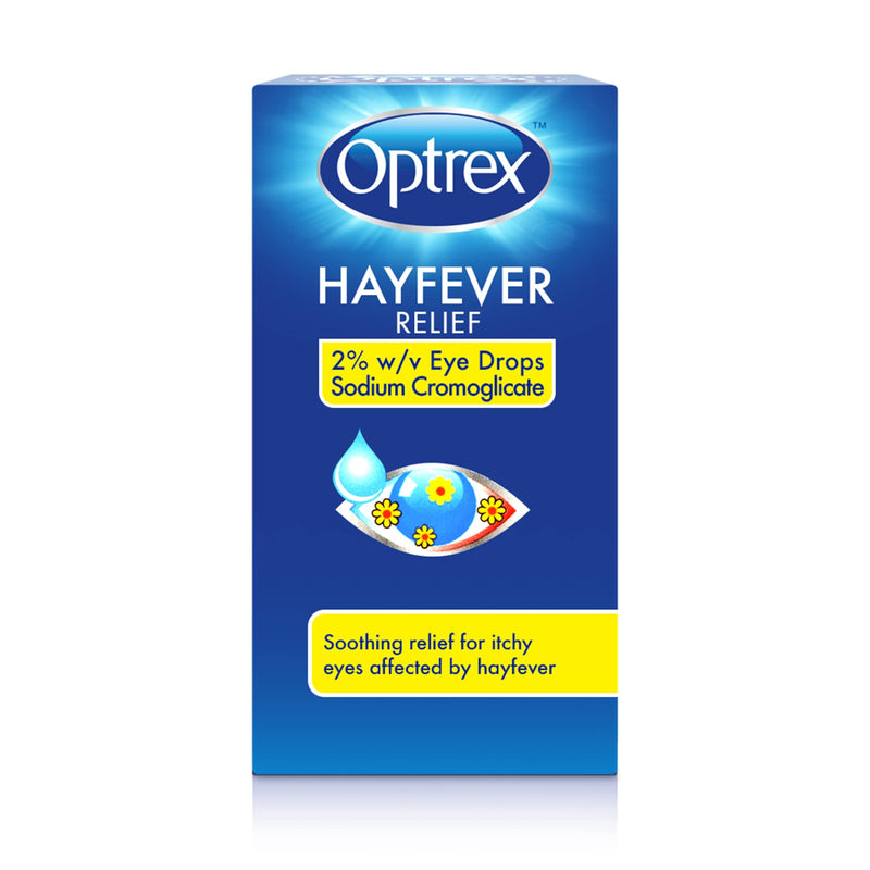 Optrex Hayfever Relief, 2% w/v Eye Drops Sodium Cromoglicate, Clinically Proven, 10ml each, Relieves Symptoms of Eye Allergy, Works Instantly - NewNest Australia