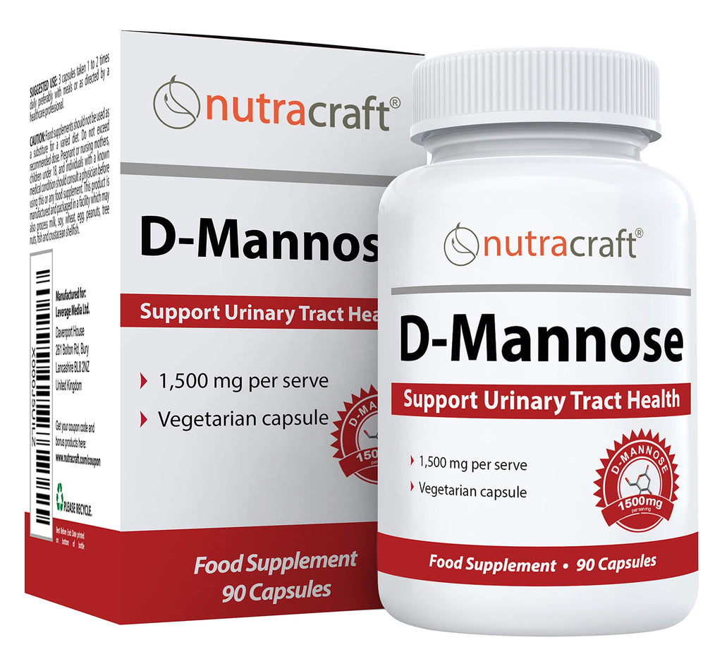 #1 D-Mannose Supplement | 1500mg per Serve to Support Bladder & Urinary Tract Health | No Preservatives or Fillers | Money Back Guarantee | 90 Vegetable Capsules - NewNest Australia