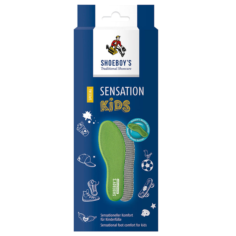 SHOEBOY'S Sensation Kids - Insole with Memory Foam for Kids, Based on The Supporting Nature of viscoelastic Foam - Size 2 (34 EU) Size 2 (Pack of 1) - NewNest Australia