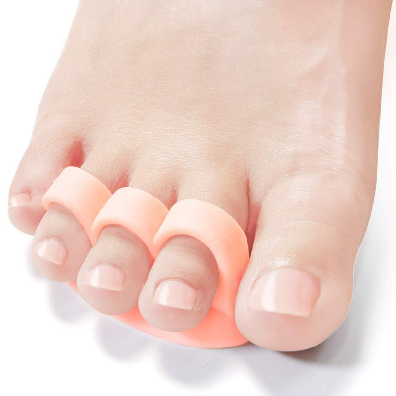 Welnove Hammer Toe Crests Pads 10 PCS Gel Toe Straightener Cushion Support (3 Loops Beige) Pain Relief for Hammer Toe, Overlapping Toes, Curled Toe 3 Toe Loop *10 - NewNest Australia