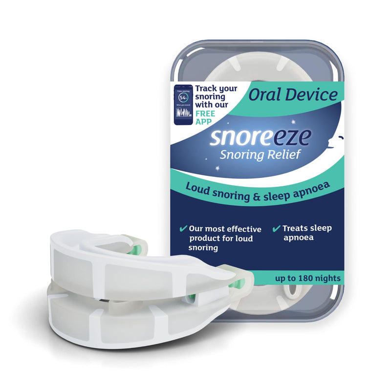 Snoreeze Oral Anti Snore Device - Adjustable Snoring Aids for Men & Women - Mandibular Advancement Device with Mobile App - Anti Snoring Mouthpiece - Sleep Aid to Reduce Snoring and Sleep Apnoea - NewNest Australia