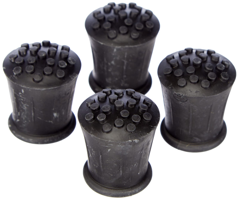 Merriway BH05582 (4 Pcs) Heavy Duty Rubber Walking Stick Ferrule Protectors Cane Tips, 19mm (3/4 inch) Black - Pack of 4 Pieces 19 mm Single - NewNest Australia
