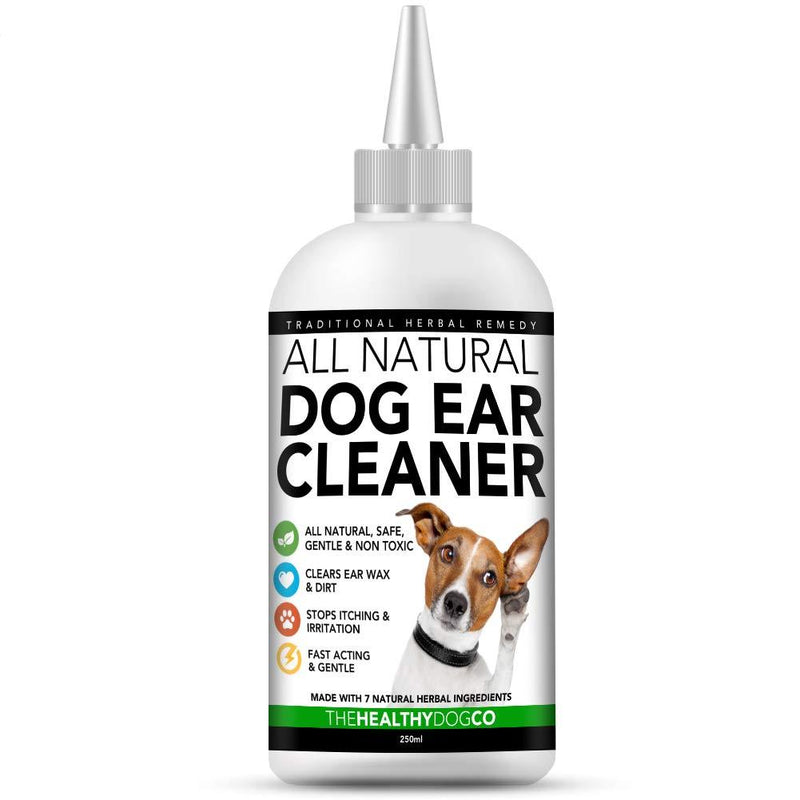 All Natural Dog Ear Cleaner | 250ml | Works in 2-3 Days | Eliminates Smells, Itching & Discomfort | Voted the Best, Safest Dog Ear Wash For Dogs With Ear Wax, Dirt, Yeast - PawsPlanet Australia