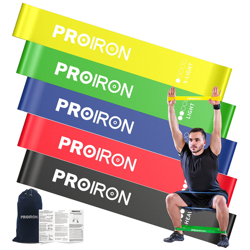 PROIRON Resistance Bands, Resistant Bands, Exercise Bands Resistance for Women and Men, Stretch Bands for Exercise, Gym Bands Set of 5 with Guide and Carrying Bag #1 classic set - NewNest Australia