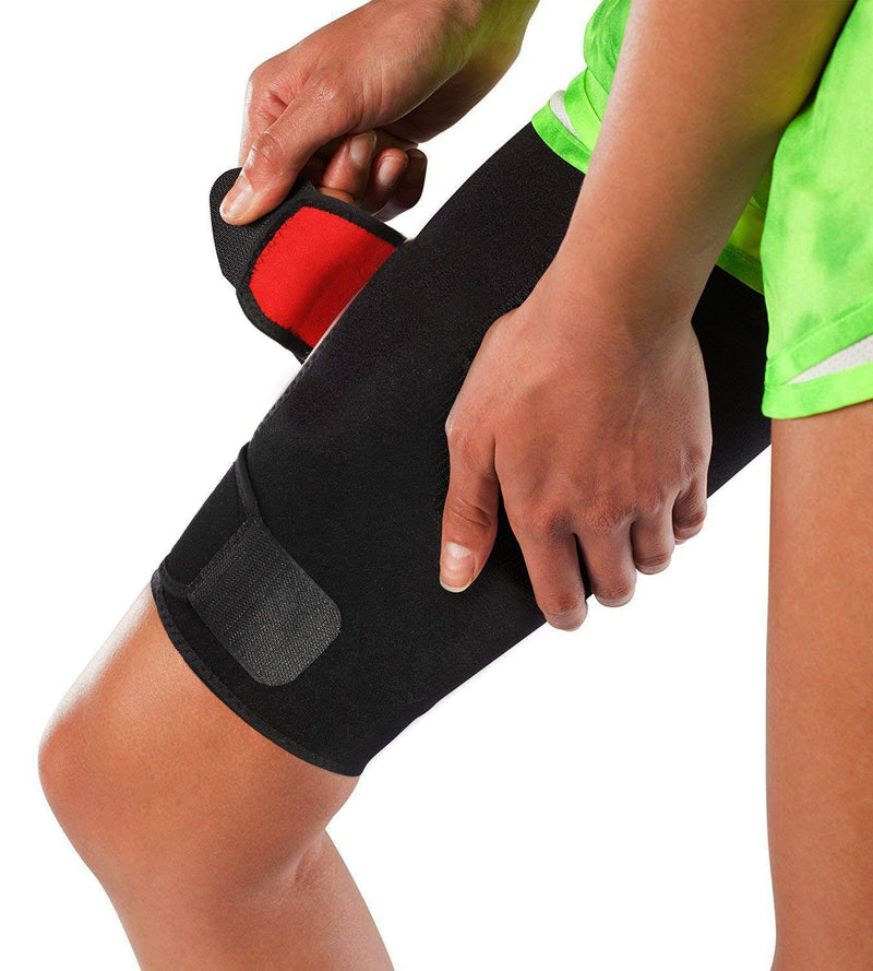 Stone and Clark Adjustable Thigh Brace Support, Quadriceps Support and Thigh Wraps for Men and Women. Unisex Breathable Neoprene Non-Slip Velcro Hamstring Compression Sleeve by - NewNest Australia