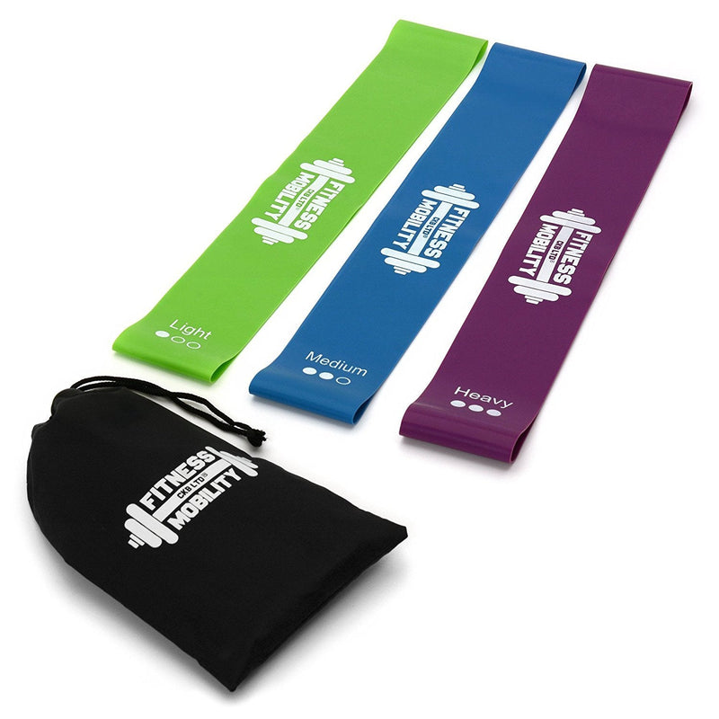 CKB Ltd® Pack of 3 Resistance Bands Set Exercise LOOP BANDS Elastic Ankle Leg Home Gym Fitness - Natural Latex - Great for Booty Workouts & Physical Therapy Pilates Yoga Rehab Mobility and Strength - NewNest Australia