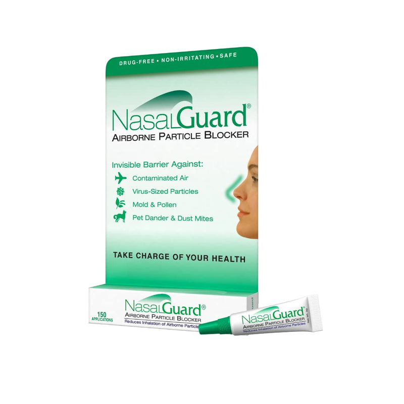 NasalGuard Allergy Relief and Allergen Blocker Nasal Gel - Drug-Free, for Pollen Allergy Sufferers, for Airplane Travel (Cool Menthol) - Over 150 Applications Per Tube (0.1 oz, Pack of 1) - NewNest Australia