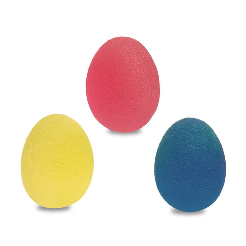 Pack of 3 Hand Strengthening Stress Relief Therapy Balls - Eleoption Reusable Friendly Hand Finger/Grip/Strengthen/Therapy Stress Egg Balls Soft & Medium & Firm, Resistance Exercise Squeeze Eggs - NewNest Australia