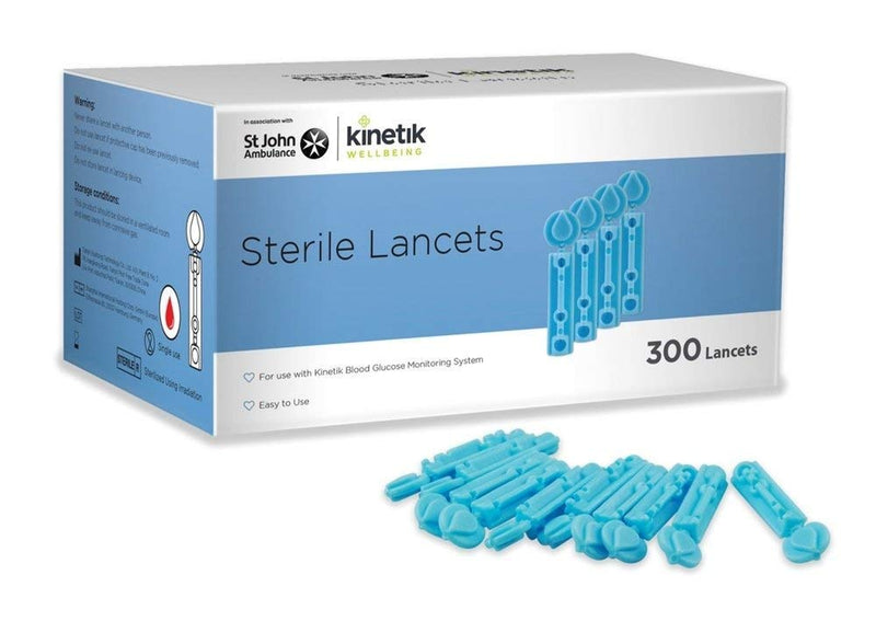 Kinetik Wellbeing Sterile Lancets (Pack of 300) – Used by the NHS – In Association with St John Ambulance – Lancets Available on Prescription - NewNest Australia