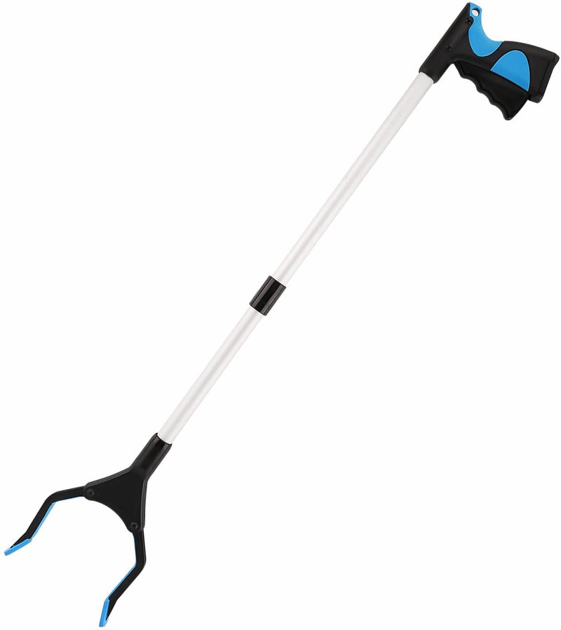 Housolution Reacher Grabber Tool, 32" Foldable Pickup Tool, Lightweight Aluminum Reaching Aid with Rotating Rubber Gripper, Long Arm Extender for Elderly, Litter Trash Picker, Garden Nabber, Blue - NewNest Australia