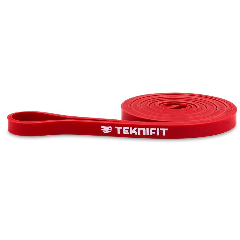 Teknifit Resistance Band - Single Pull Up Power Band - Full Body Workout and Home Fitness Solution - Inc FREE Exercise Guide Download Red (Light) - NewNest Australia