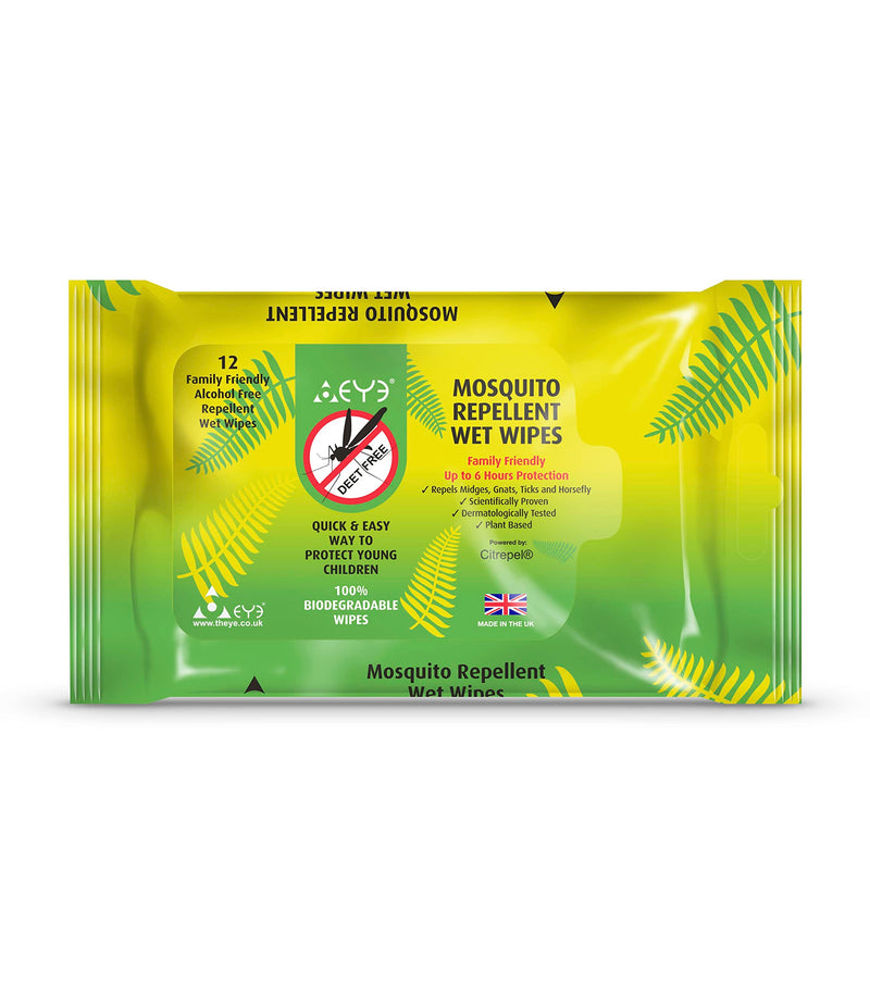 THEYE Powerful Natural Mosquito Repellent Wet Wipes | DEET Alcohol Free | 100% Natural with No Harmful Chemicals | Plant-Based | Up To 6 Hours of Protection | Kind to Skin - NewNest Australia