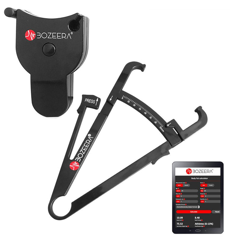 [Body Fat Caliper and Body Measuring Tape] / Skinfold Caliper and Body Tape Measure - Includes Free Software, Video Interpretation, and English Manual - BOZEERA© - The Complete Set. - NewNest Australia