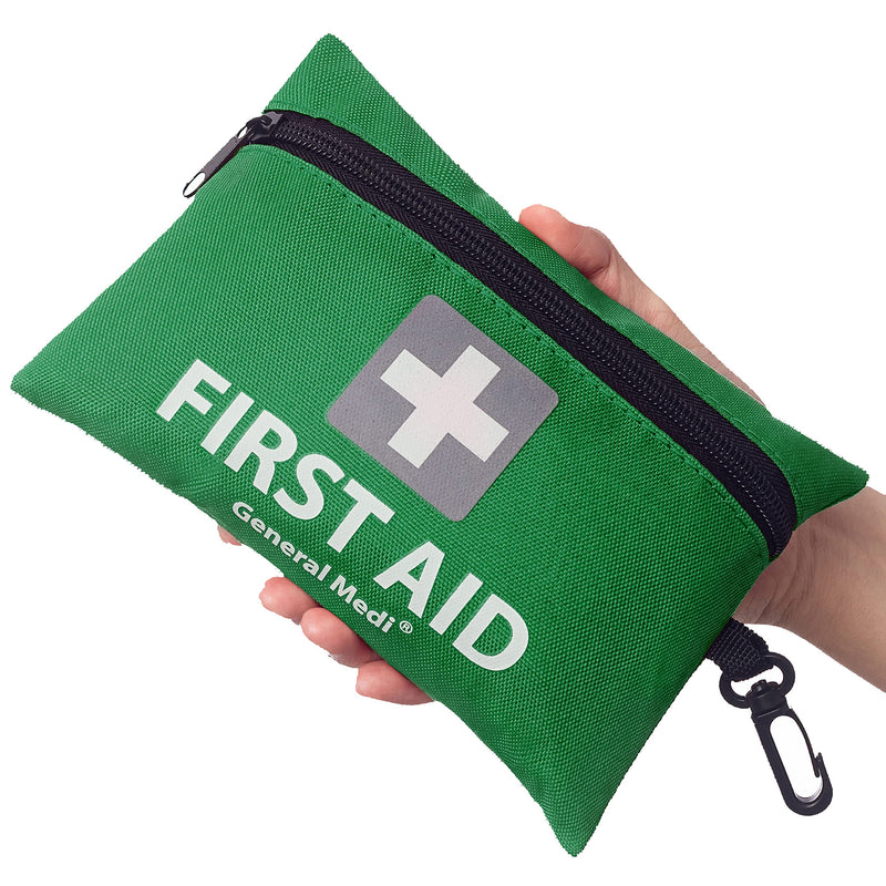 Mini First Aid Kit,92 Pieces Small First Aid Kit - Includes Emergency Foil Blanket, CPR Respirator,Scissors for Travel, Home, Office, Vehicle,Camping, Workplace & Outdoor (Green) - NewNest Australia