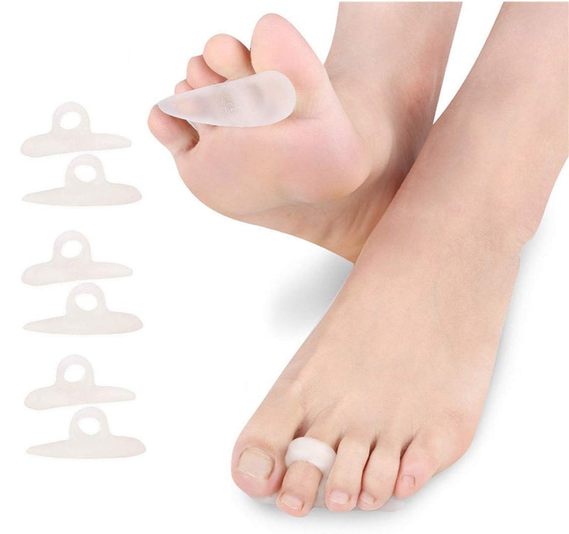 CAREOR 6 Pieces Hammer Toe Cushion - Hammer Toe Gel Pads Corrector & Straightener for Curled, Curved, Claw & Mallet Toe Relief - Right & Left Gel Support Crest Cushion (White) - NewNest Australia