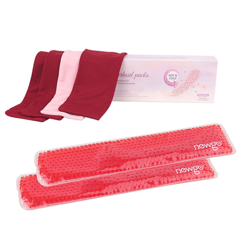 NEWGO Postpartum & Perineal Cold Packs Cooling Maternity Pads After Birth, Pain Relief for Haemorrhoids, Perineal Conditions, Vaginal Recovery, Breast Pain, 2 Ice Pack and 4 Sleeves - NewNest Australia