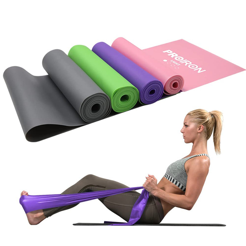 PROIRON Latex-Free Resistance Bands, Exercise Bands for Strength Training, Yoga, Pilates, Stretching, Home Gym Workout, Upper Lower Body, Light Medium Heavy b-Purple/2m/20lb - NewNest Australia
