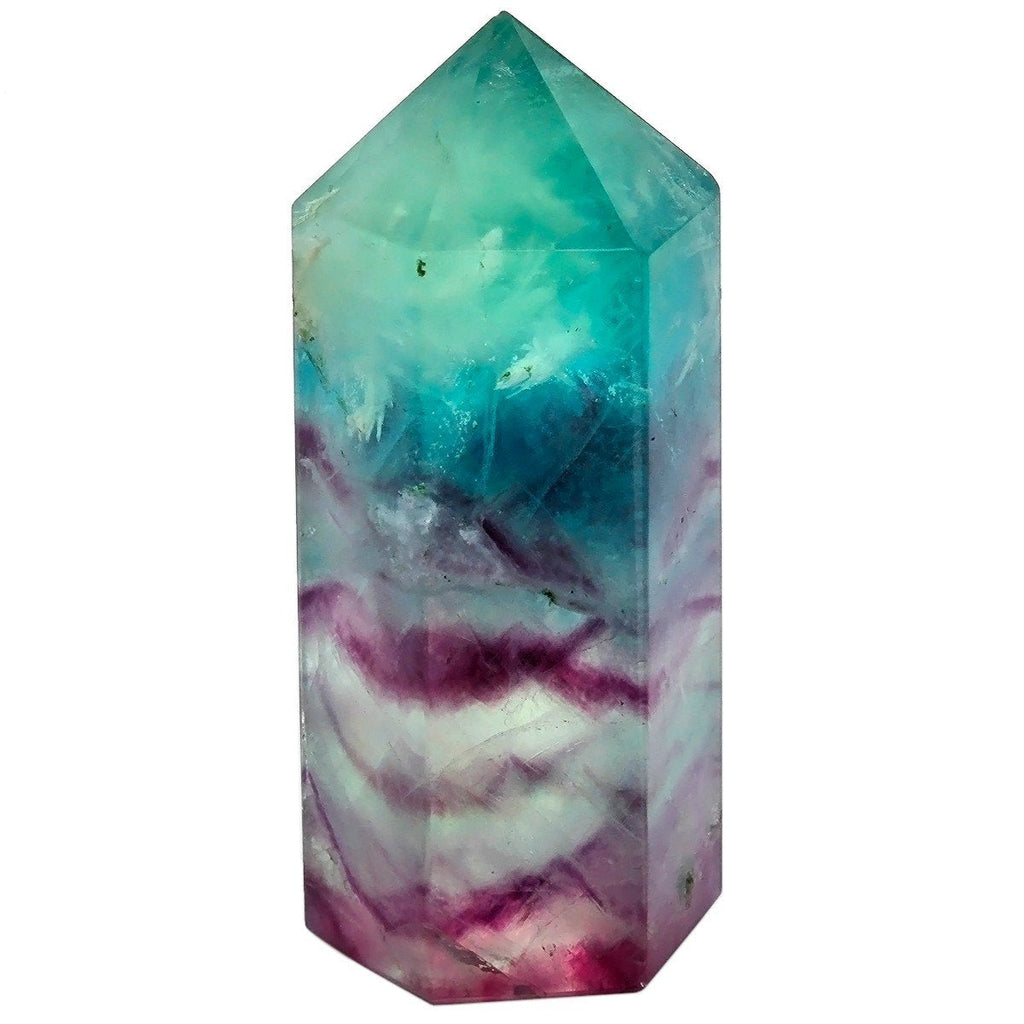 mookaitedecor Natural Rainbow Fluorite Healing Crystals Point Wand Tower Tumbled Faceted Prism Reiki Stone Meditation Decor, 1.57-2.75” Height 01#-fluorite(1.57-2.75") - NewNest Australia