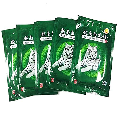 MQ Pain Relief Patches White Tiger Balm Plaster Vietnam Heat Pain Relief Back Pain Neck Shoulder Legs Muscle Lumbar Arthritis Rheumatism (40 Patches / 5 Packs) - NewNest Australia
