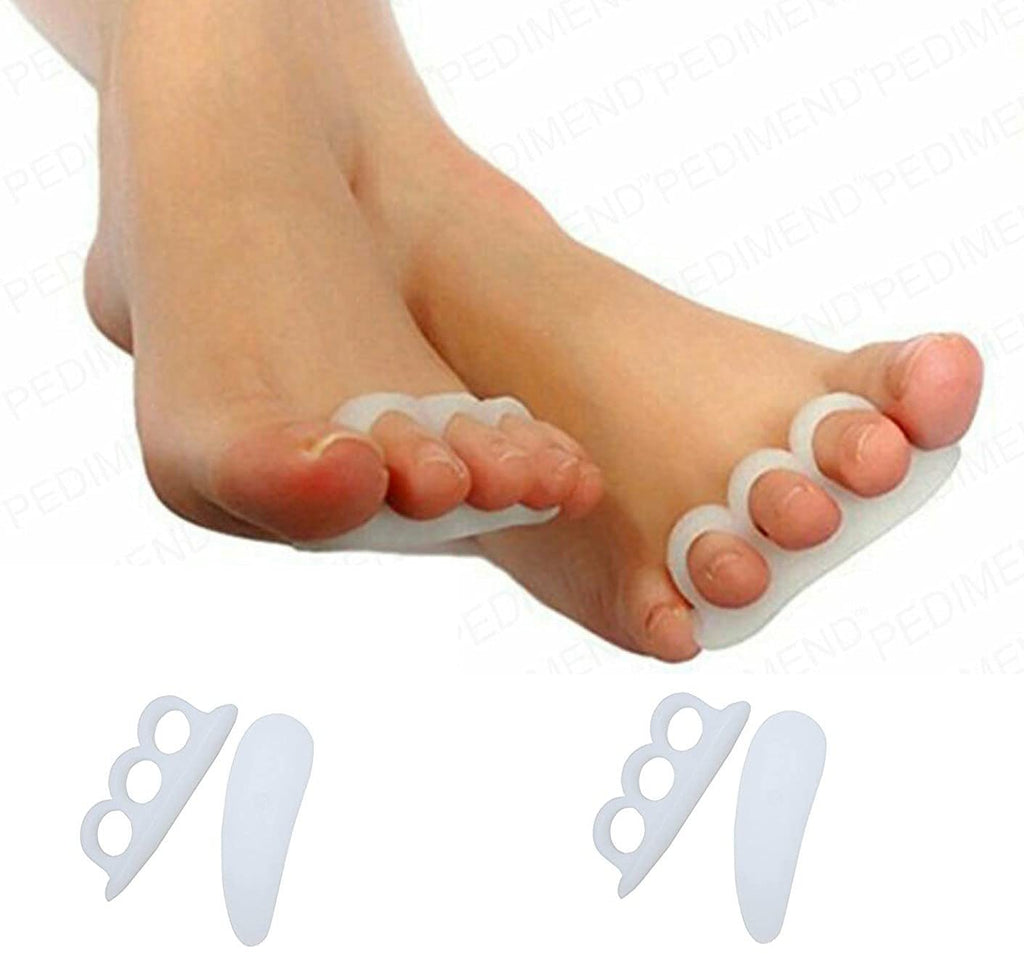 Silicone Gel Triple Loop Hammer Toe Pad (2PAIR - 4PCS) - Great for Claw Toes/Mallet Toes/Hammer Toes/Overlapping Toes - Improve Toe Alignment & Reduce Toe Overlap - Foot Care - by PEDIMEND™ - NewNest Australia