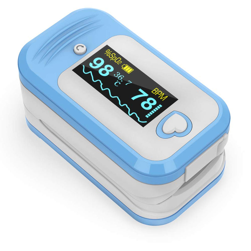 Blood Oxygen Saturation Monitor, MED LINKET AM801 Oxygen Level Meter Finger Pulse Oximeter 5-in-1 O2 Sat Monitor Checks SpO2, Body Temperature, Pulse Rate, Perfusion Index, PPG, with Auditory Alarm - NewNest Australia