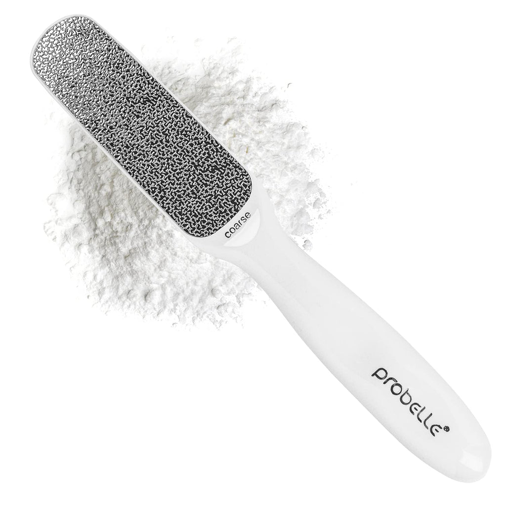 Probelle Double Sided Multidirectional Nickel Foot File Callus Remover - Immediately Reduces calluses and Corns to Powder for Instant Results, Safe Tool (White) White - NewNest Australia