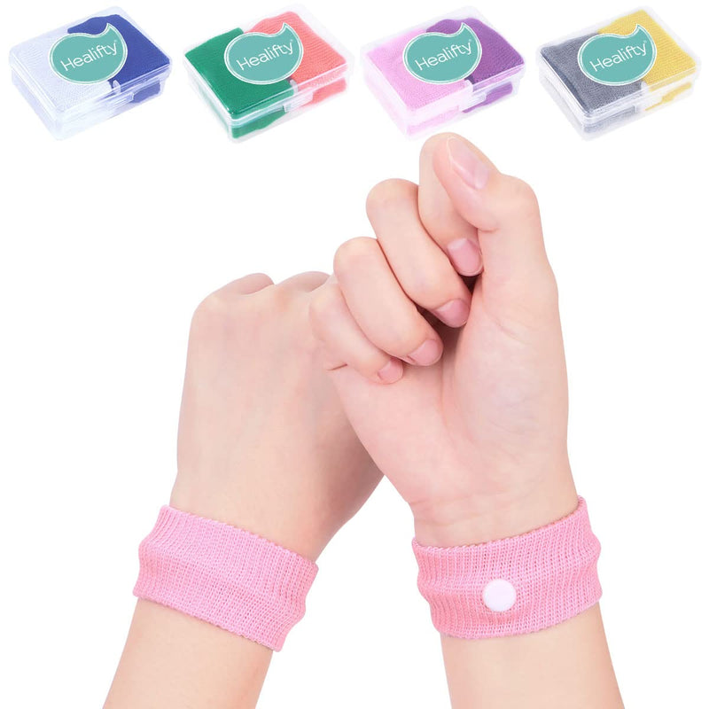 HEALIFTY Sickness Bands - 8 Pairs - Motion Travel Sickness Bands Natural Acupressure Nausea Relief Wristbands Anti Nausea Bracelet Drug-Free for Sea Car Flying Pregnancy Trip Sickness - NewNest Australia