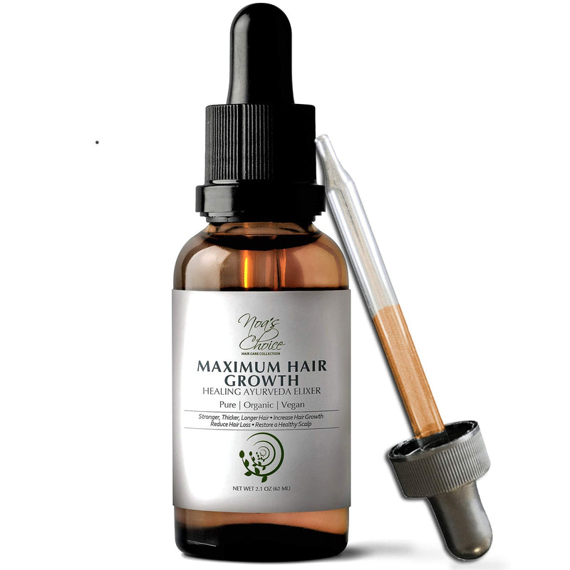 Noa's Choice ORGANIC Ayurvedic Hair Growth Formula, for FULLER, LONGER, Thicker, Healthier Hair. Restore a HEALTHIER scalp. Best Treatment for Hair Loss, Thinning Hair 2.1oz - NewNest Australia