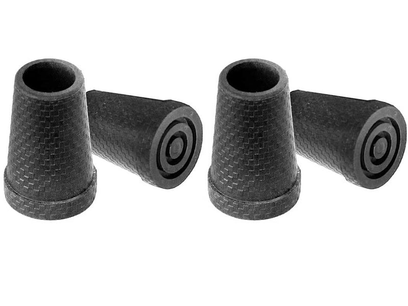 KMINA - Walking Stick Rubber Tips 16 mm and 15 mm (x4 units) 5/8", Ferrules for Walking Sticks, Walking Stick Rubber Ends, Stoppers for Walking Sticks, Walking Stick Ferrules Black 4 units - NewNest Australia
